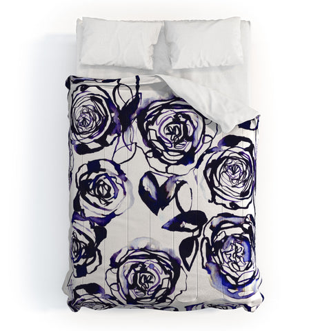 Holly Sharpe Inky Roses Comforter