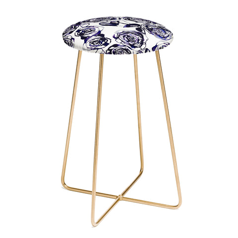 Holly Sharpe Inky Roses Counter Stool
