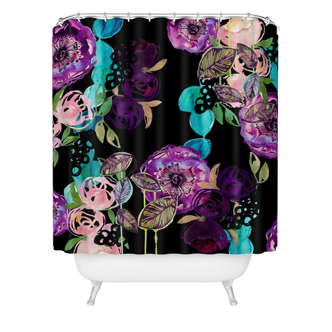 Holly Sharpe Opulent Floral Shower Curtain