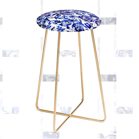 Holly Sharpe Painted Blue Counter Stool
