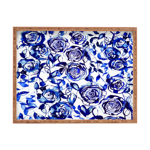 Holly Sharpe Painted Blue Rectangular Tray