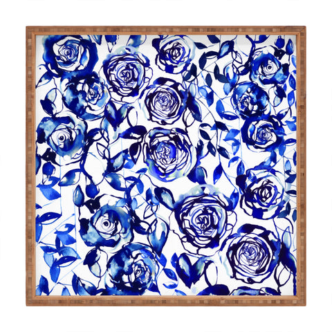 Holly Sharpe Painted Blue Square Tray