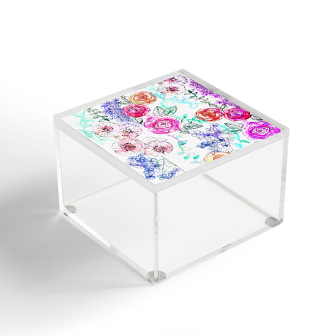 Holly Sharpe Pastel Rose Garden 02 Acrylic Box