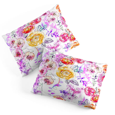 Holly Sharpe Pastel Rose Garden Pillow Shams