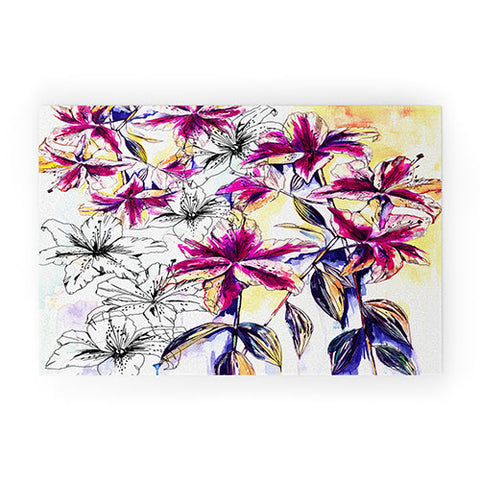 Holly Sharpe Rainbow Lily Welcome Mat