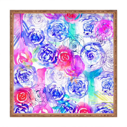 Holly Sharpe Rose Garden 02 Square Tray
