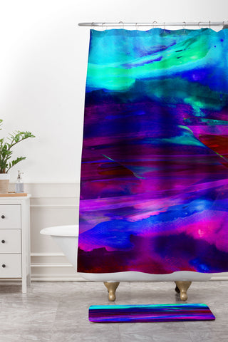 Holly Sharpe Sunset Sky at Night Shower Curtain And Mat