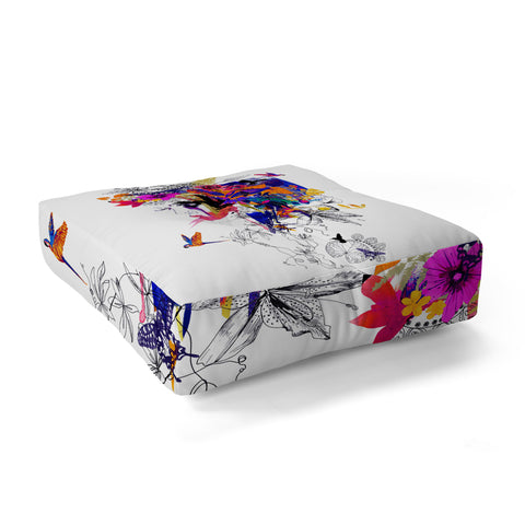 Holly Sharpe Tropical Girl Colourway Floor Pillow Square