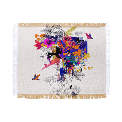 Holly Sharpe Tropical Girl Colourway Throw Blanket