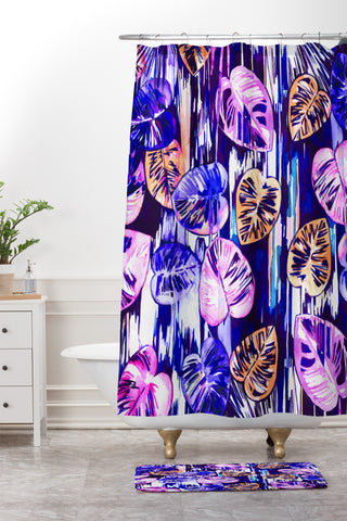 Holly Sharpe Tropical Indigo Shower Curtain And Mat