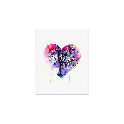 Holly Sharpe Winter Heart Art Print