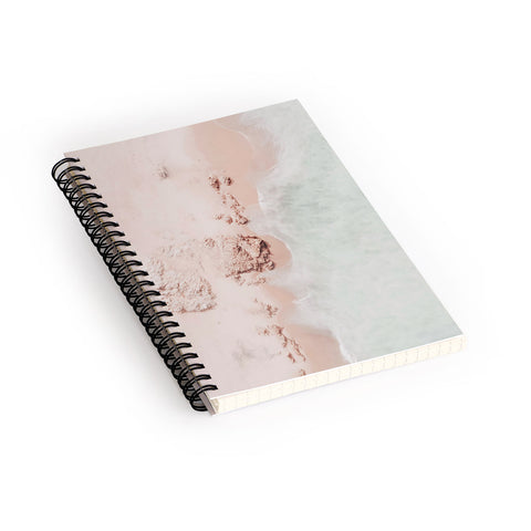 Ingrid Beddoes Beach Pink Champagne Spiral Notebook