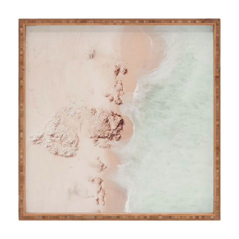 Ingrid Beddoes Beach Pink Champagne Square Tray