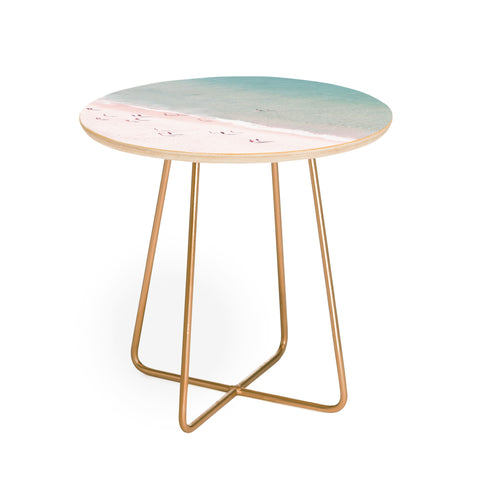 Ingrid Beddoes beach summer of love Round Side Table