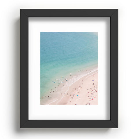 Ingrid Beddoes Beach Turquoise Blue Recessed Framing Rectangle
