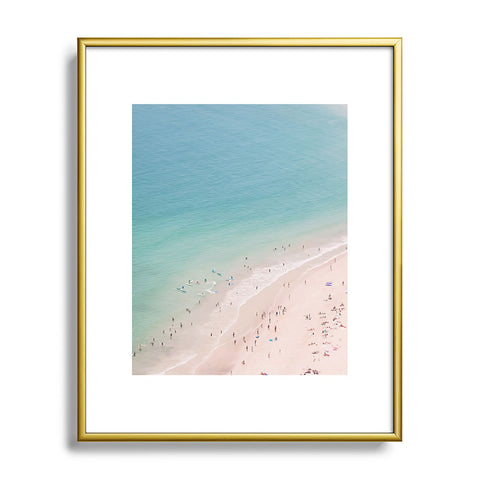 Ingrid Beddoes Beach Turquoise Blue Metal Framed Art Print