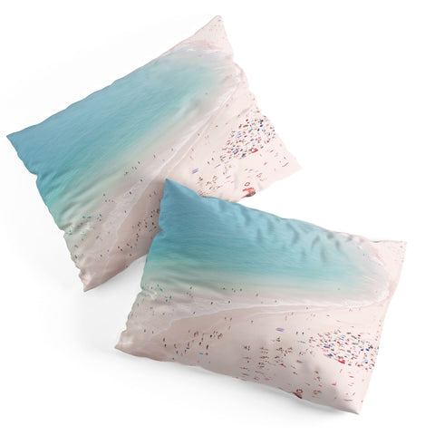 Ingrid Beddoes Beach Turquoise Blue Pillow Shams