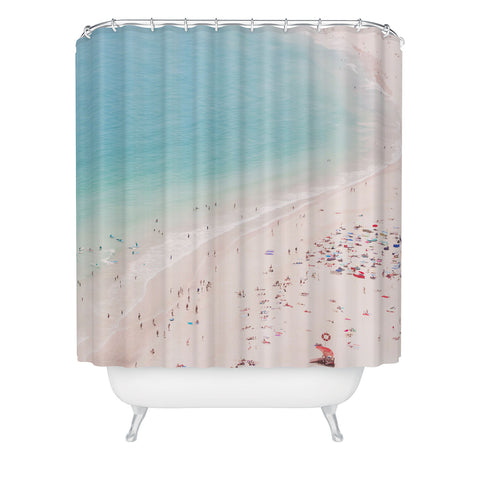 Ingrid Beddoes Beach Turquoise Blue Shower Curtain