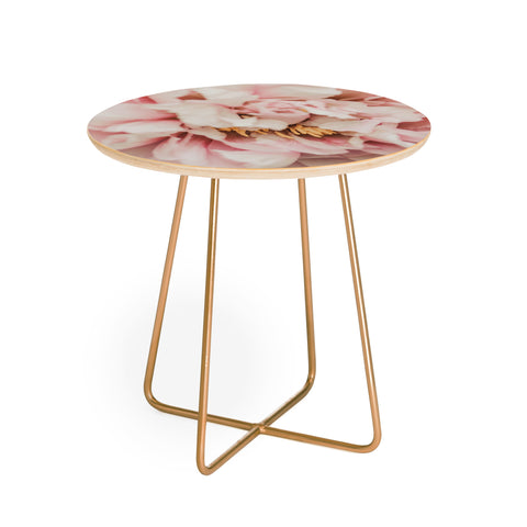 Ingrid Beddoes Blush Pink Peony Round Side Table
