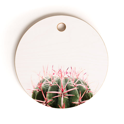 Ingrid Beddoes cactus red Cutting Board Round