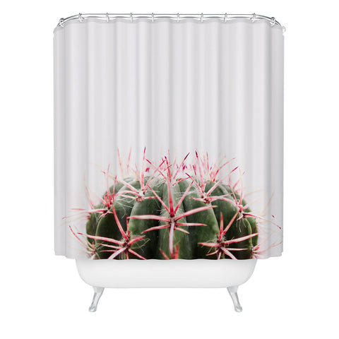 Ingrid Beddoes cactus red Shower Curtain