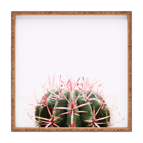 Ingrid Beddoes cactus red Square Tray
