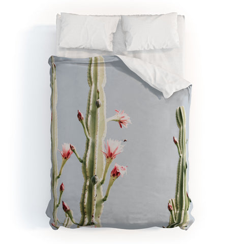Ingrid Beddoes Cereus Cactus Blush Desert Cactus Duvet Cover