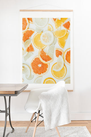 Ingrid Beddoes citrus orange twist Art Print And Hanger