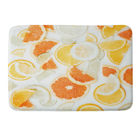 Ingrid Beddoes citrus orange twist Memory Foam Bath Mat