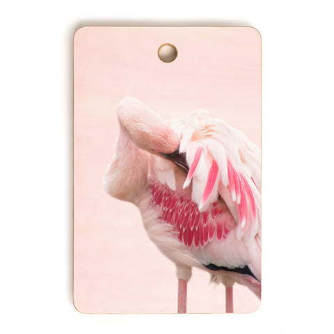 Ingrid Beddoes flamingo love Cutting Board Rectangle