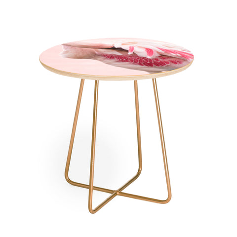 Ingrid Beddoes flamingo love Round Side Table