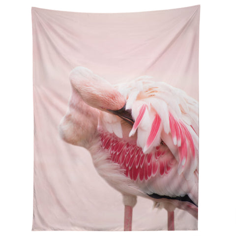 Ingrid Beddoes flamingo love Tapestry