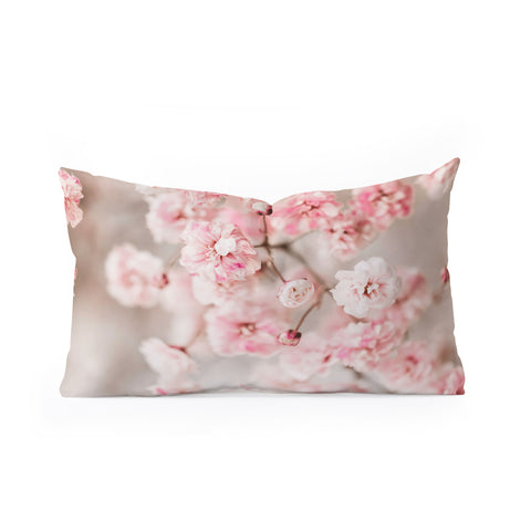 Ingrid Beddoes Gypsophila pink blush Oblong Throw Pillow