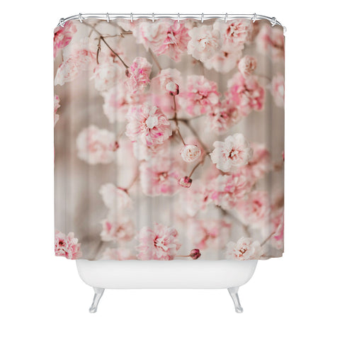 Ingrid Beddoes Gypsophila pink blush Shower Curtain