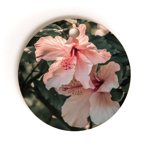 Ingrid Beddoes Hibiscus Flowers Cutting Board Round