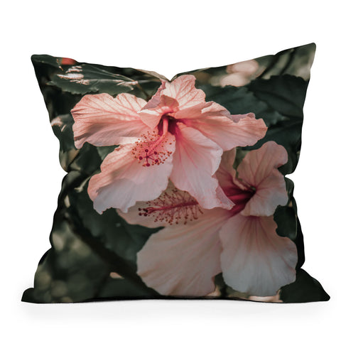 Ingrid Beddoes Hibiscus Flowers Throw Pillow