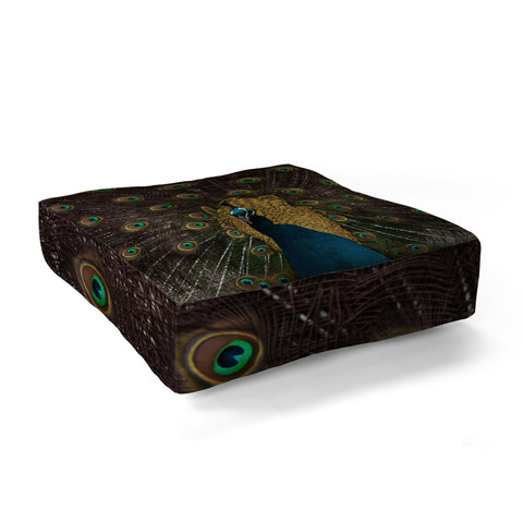 Ingrid Beddoes Peacock and proud III Floor Pillow Square