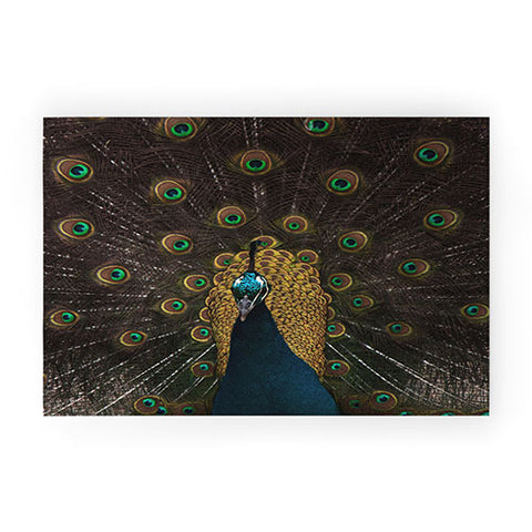 Ingrid Beddoes Peacock and proud III Welcome Mat