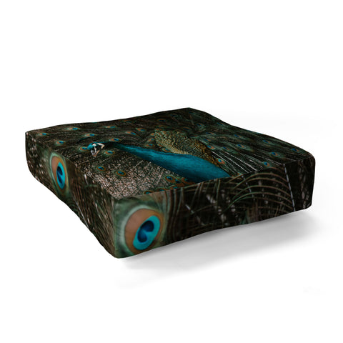Ingrid Beddoes Peacock and proud IV Floor Pillow Square