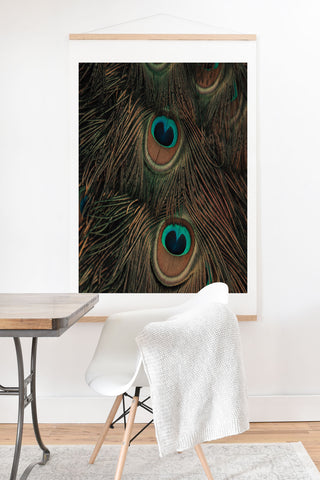 Ingrid Beddoes peacock feathers II Art Print And Hanger