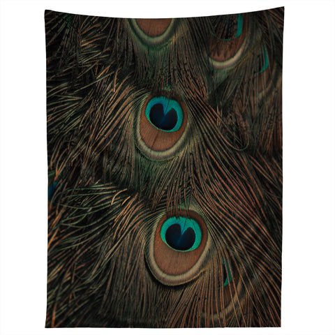 Ingrid Beddoes peacock feathers II Tapestry