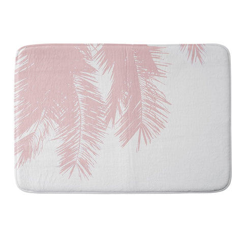 Ingrid Beddoes Pink chiffon palm Memory Foam Bath Mat