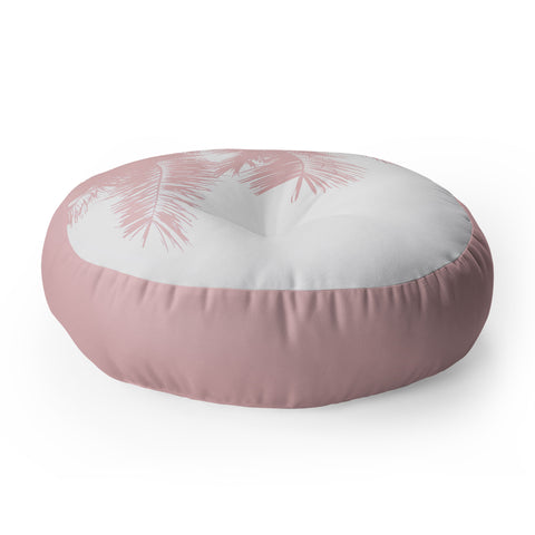 Ingrid Beddoes Pink chiffon palm Floor Pillow Round
