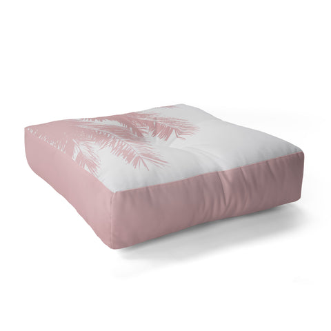 Ingrid Beddoes Pink chiffon palm Floor Pillow Square