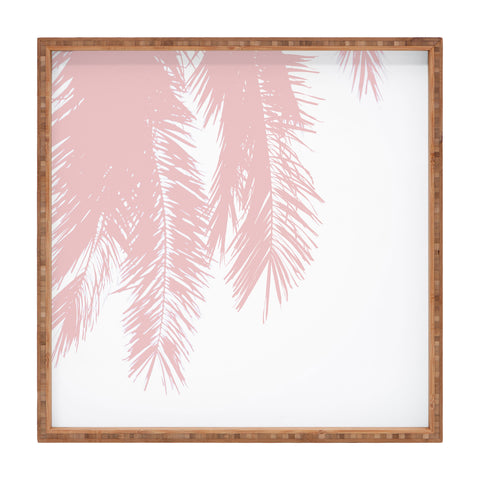 Ingrid Beddoes Pink chiffon palm Square Tray