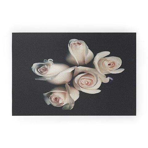 Ingrid Beddoes Pink Ivory Rose Bouquet Welcome Mat