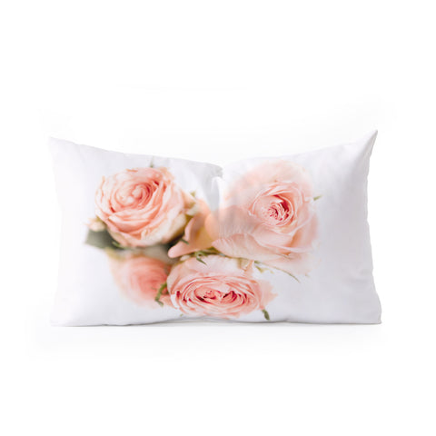 Ingrid Beddoes Rose pink lemonade Oblong Throw Pillow