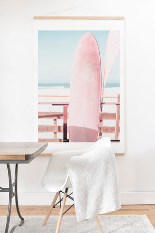 Ingrid Beddoes Surf Board 2 Art Print And Hanger