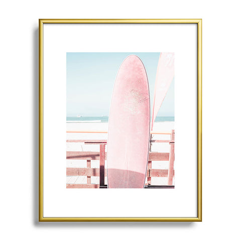 Ingrid Beddoes Surf Board 2 Metal Framed Art Print