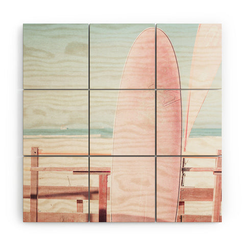 Ingrid Beddoes Surf Board 2 Wood Wall Mural